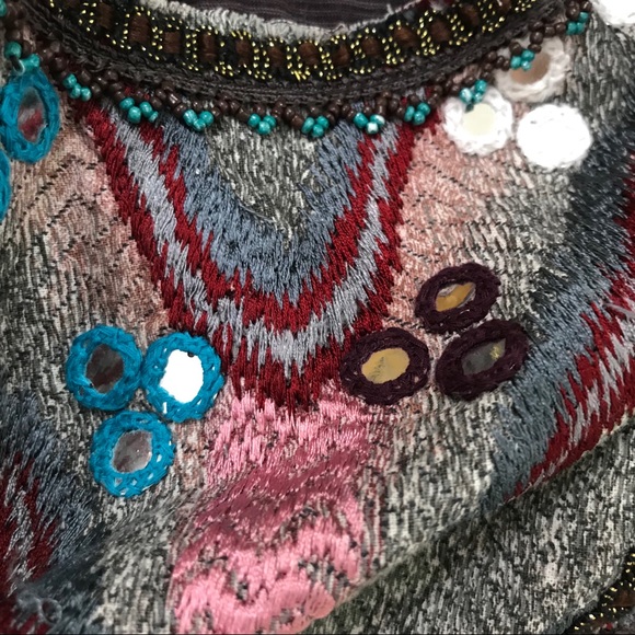 SOLD. Free People Embellished Layered Halter Tank - Picture 6 of 7